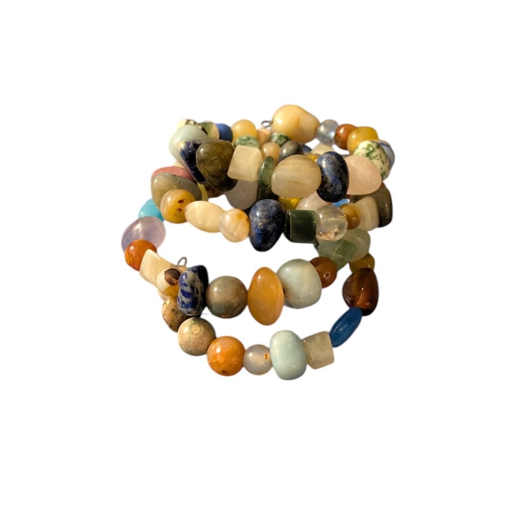Multicolored Stone Stretch Bracelet  EUC Like New